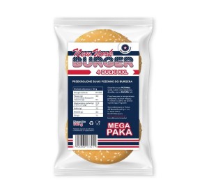 BUŁKA hamburger burger PSZENNA Sezam duże XXL 4pack